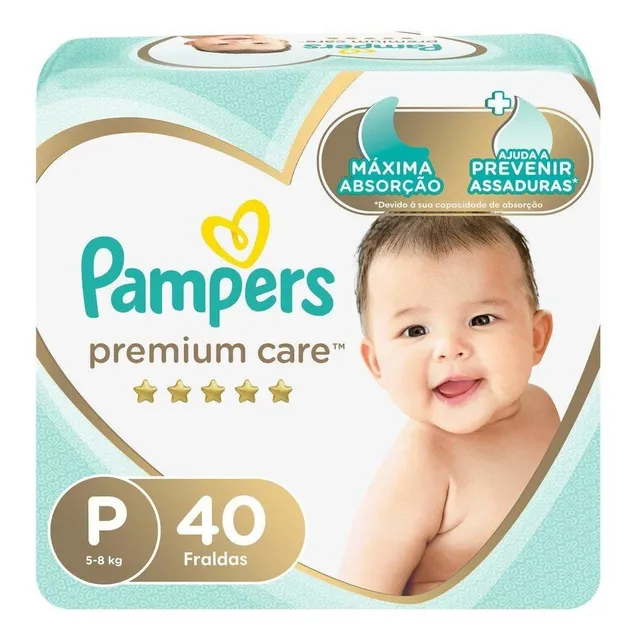 Fraldas Pampers Premium Care