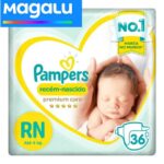 Fralda Pampers Premium Care Tamanho RN 36 unidades *Magalu*